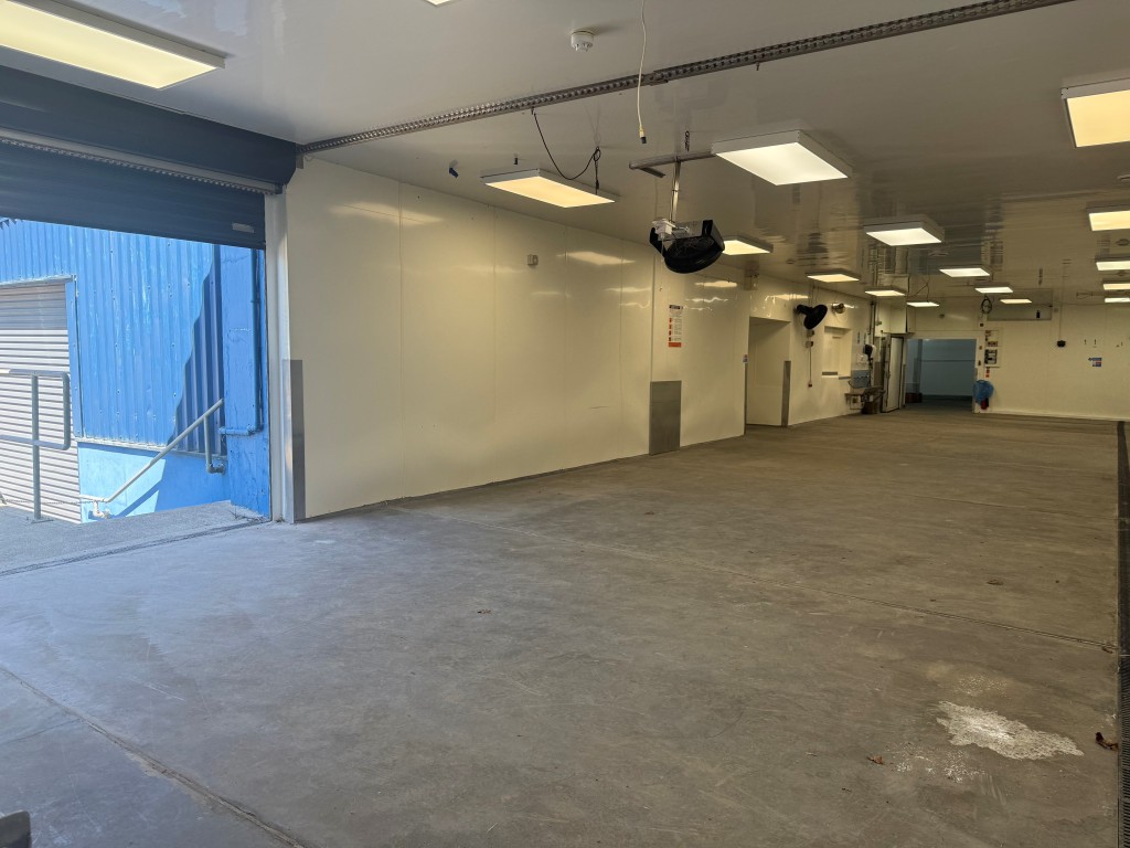 Lot: 53 - VACANT LARGE INDUSTRIAL UNIT - Processing room with loading bad